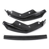 Carbon Fiber Look Front Bumper Lip Spoiler Splitter Cover Trim Body Kit 3PCS