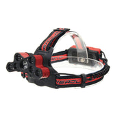 6-Modes 7xT6+2xQ5 LED Head Lamp USB Rechargeable Camping Head Torch With SOS Whistle Function