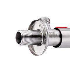 Stainless Steel Brushed Hot & Cold Water Triangle Valve G1/2 Thread Angle Valves w/ Rotatable Switch for Toilet Sink Heater