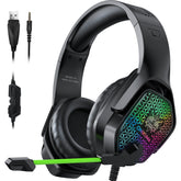 Gaming Headset Over-ear 3.5mm LED Light Stereo Bass Game Headphones with Mic for PC Laptop Gamer