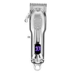 Stainless Steel Hair Clipper Display Adult USB Rechargeable Push Shear Beard Razor Hair Clipper