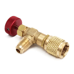 AC Copper Flow Control Valve Adapter 1/4 to 5/16 for Refrigerant Charging Hose