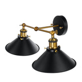 Wall-mounted 2-Light Metal Wall Sconce Lampshade Lamp Cover Pendant Vintage Decoration Without Bulb