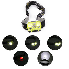 COB LED Headlamp USB Interface Waterproof Camping Hiking Cycling Fishing Light Bike Bicycle