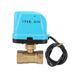 DC 12V 1/2" 3/4" 1" 1-1/4" Motorized Electric Brass Ball Valves 3 Wire Full Port Valve