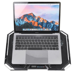 LCD Screen Notebook Cooler 6 Fan 6 Light Key Controlled RGB luminescence Computer Cooling Base Laptop Cooling Pads