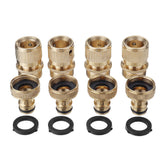 3/4'' BSP Solid Brass Male and Female Connector Garden Hose Quick Connect Water Pipe Connectors Fitting w/ Washers