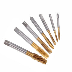Titanium Coated Hand Tap HSS Metric Straight Flute Thread Screw Tap