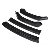 4Pcs Double Layer Carbon Fiber Look Front Bumper Lip Spoiler Cover Trim