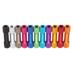 10Pcs M3 25mm Knurled Standoff Aluminum Alloy Multicolor