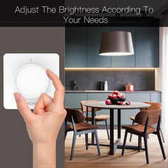 WiFi Smart Rotary Light Dimmer Switch Brightness Memory Smart Life/Tuya APP Remote Control Works with Alexa Google