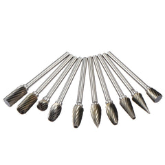 10pcs 6mm Tungsten Steel Grinding Burrs Rotary File