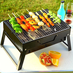 Folding BBQ Grill Portable Charcoal Grill Stainless Steel Cooking Stove Camping Picnic