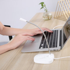 USB Microphone for Computer PC Built-in Sound Card Plug & Play Condenser Gooseneck Design with Mute Button
