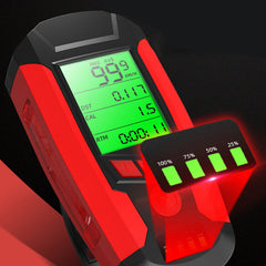 Black 3-in-1 350LM COB Bike Light + USB Horn Lamp + Speed Meter LCD Screen 5-Modes Waterproof Bicycle Headlight With Horn