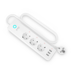 Smart Power Strip Wifi Plug Outlet 15A Sockets Surge Protector 3 USB 3 Charging Port APP Remote Control Works With Alexa Google Home EU Plug