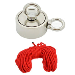 Double Side 75mm 400KG Neodymium Recovery Magnet With 10m Rope Salvage Tool Strong Fishing Kits