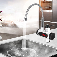 3000W Electric Faucet Tap Instant Hot Water Digital Heater Home Bathroom Kitchen