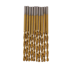 50pcs Titanium Coated High Speed Steel Twist Drill Bit1/1.5/2/2.5/3mm BitWoodworking