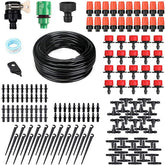 15M Garden Watering System Drip Irrigation Spray Nozzle Kit 165Pcs Micro Sprinklers Hose Plant Watering Set