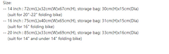 Portable Folding Bike Bicycle Carrier Carry Packing Storage Bag Cover
