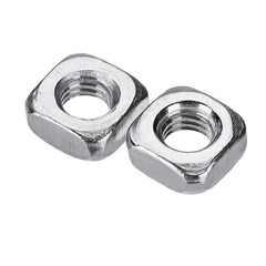 M5 304 Stainless Steel Square Nut Machine Screw Nuts 50Pcs