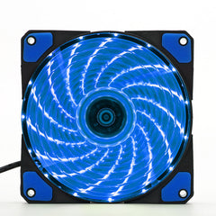 Desktop Computer Case Fan 12cm 15 Lamp Streamer Fan RGB LED Glare Light Laptop PC Case Cooling Fan