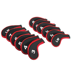 12Pcs/set Long Neck Golf Clubs Iron Head Covers Headcovers with Zipper