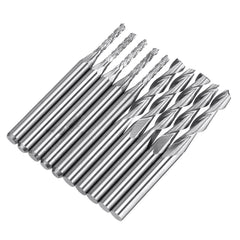 10pcs Milling Cutter 5ps 1.5mm End Mill and 5pcs Double Flutes 3.175x17mm