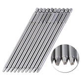10pcs 150mm SQ2 Square Driver Bit Screwdriver Bits Set S2 Steel 1/4 Inch Hex Shank Magnetic For Pocket Hole Jig wood working Tool