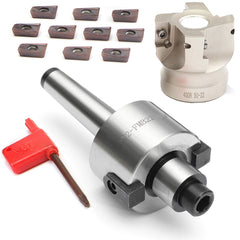 50mm Face End Mill Cutter with 10pcs Carbide Inserts Turning Tool