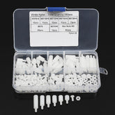 M3NH11 M3 Nylon Screw Black White Hex Screw Nut PCB Standoff Assortment Kit 180Pcs