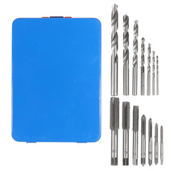 14PCS HSS Metric M3-M12 Screw Tap and Drill Set with Metal Case Combination Drill and Tap Set