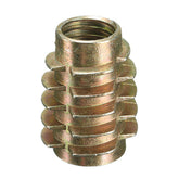 5Pcs M8x20mm Hex Drive Screw In Threaded Insert For Wood Type E