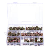 220Pcs M3/M4/M5/M6/M8/M10 Zinc Plated Rivet Nut Threaded Countersunk Head Insert Nut Tool Kits