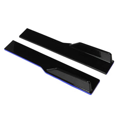 2.2M / 78.7inch Pair of Universal Side Skirts Extensions Splitters Blue Line