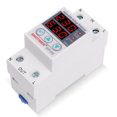 Adjustable Auto-recovery Under/Over Voltage Protector Relay Breaker Protective Device With LED