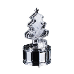 Christmas Tree Music Box with Lights Acrylic Crystal Texture Gifts Birthday