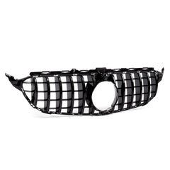 GTR Style Front Grille with Camera Hole For Mercedes Benz C class W205 C200 C250 C300 C350 2015-2018