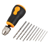 10Pcs Drill Bits Set Micro Hand Drill Mini Portable Small 0.8-3.0mm Carbon Steel Drilling Kit wood working Watch Making