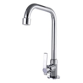 Stainless Steel Single Hole Faucet Kitchen Wash Basin Rotate Water Taps Mixer