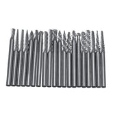 20Pcs 3x3mm Tungsten Steel Solid Carbide Burrs Rotary Rasp File Grinding Tools Kit