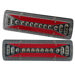 2x 12V 37LED Flowing Rear Tail Light Turn Signal Brake Reverse Lamp