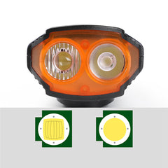 350LM 2xT6 LED Bike Headlight 5 Modes Bicycle Solar Front Light 6 Modes 120 dB Horn USB Rechargeable Waterproof Flashlight