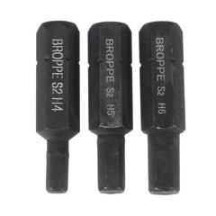 3pcs H4-H6 Hexagon Impact Screwdriver Bits 8mm Hex Shank 36mm Hexagon Screwdriver Bits Set