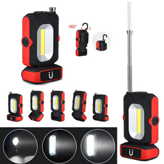 5 in1 LED + COB Dual Light Magnetic Antenna Picker Work Light