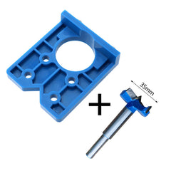 35mm Drilling Door Locator with or without Drill Concealed Hinge Hole Boring Jig Guide Woodworking Tool