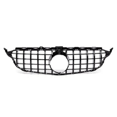 GTR Style Front Grille with Camera Hole For Mercedes Benz C class W205 C200 C250 C300 C350 2015-2018