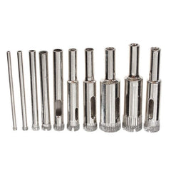 10pcs Diamond Hole Saw Drill Bit Set 3mm-13mm Tile Ceramic Glass Porcelain Marble
