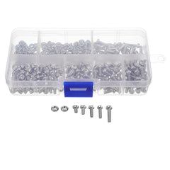 M3ST2 300Pcs M3 Torx Machine Screw 304 Stainless Steel Pan Head 4-12mm Bolt Nut Assortment